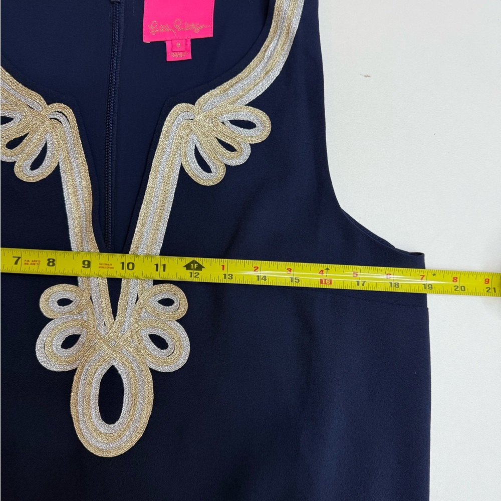 Lilly Pulitzer Cherlyn Soft Shift dress in True Navy size 8 - Picture 6 of 9